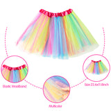 OSNIE 8Pcs Ballet Tutu Skirts for Toddler Girls 2-3Layers Multicolor Princess Pretend Dress Up Accessories Princess Party Supplies Girl's Birthday Outfit Halloween Christmas Costume Photo Shoot Prop