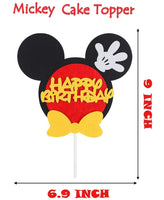 OSNIE Mickey Birthday Cake Topper, Mickey Birthday Party Supplies Inspired Cake Decoration for Mickey Themed Birthday Party Favors Baby Boys and Girls