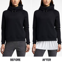OSNIE 3Pcs Adjustable Layering Fake Top Lower Sweep Set Shirt Extender Hemline