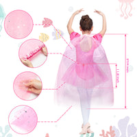 OSNIE 28Pcs Princess Pretend Jewelry Toy, Girl’s Jewelry Dress Up Play Set Cloak Ballet Tutu Skirts Crowns Wands Mermaid handbag Adjustable Rings Bracelets Dress Up Birthday Gift Party Favors for Kids