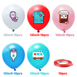 OSNIE 50Pcs Nurse Balloons with Ribbons, 12Inch Nursing Latex Balloons for Nurse Doctor Graduation Party Decorations Medical RN BSN Theme Party Decorations Supplies Kids Birthday Party Baby Shower