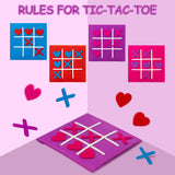 OSNIE 72Pcs Valentines Day Felt Tic Tac Toe Mini Board Game Heart Greeting Cards for Kids  Classic Indoor family Game Classroom Activity Exchange Gifts Prizes School Reward Birthday Party Favors Toys