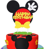 OSNIE 25Pcs Mickey Birthday Cake Toppers, Mickey Birthday Party Supplies Inspired Cake Decoration for Mickey Themed Birthday Party Favors for Toddlers Baby Boys and Girls