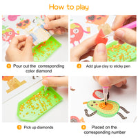 OSNIE 12Pcs Fruit 5D Diamond Painting Stickers, Summer Fruit Diamonds Mosaic Stickers Kits for Kids and Adult Beginners, DIY Creative Resin Rhinestone Handmade Paint by Numbers Art Craft Gifts Set