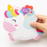OSNIE 30 Packs Valentine’s Day Unicorn Make a Face Stickers Ornament Craft Kit for Kids Mix and Match DIY Make Your Own Unicorn Dessert Ornament Hanging Decoration Classroom Game Handcraft Supplies