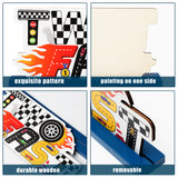 OSNIE Two Fast Wooden Table Centerpieces Let’s Go Racing Party Decoration Race Car Checkered Theme 2nd Birthday Milestone Baby Shower Table Topper Cake Smash Photo Props for Boys Two Year Old Birthday