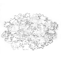 OSNIE 100Pcs Clear Jigsaw Puzzle, Round Blank Acrylic Puzzle, Practically Impossible Challenge Hardest Brain Puzzle Game Learning Education Toys Decompression Gifts for Adults and Kids (Diameter25CM)