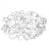 OSNIE 100Pcs Clear Jigsaw Puzzle, Round Blank Acrylic Puzzle, Practically Impossible Challenge Hardest Brain Puzzle Game Learning Education Toys Decompression Gifts for Adults and Kids (Diameter25CM)