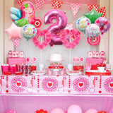 OSNIE Fairy Balloons Party Decorations for 2nd Birthday, 8 Pcs Giant Fairy Star Round Shaped Number Two Foil Mylar Helium Balloons, Fairy Princess Party Decorations Supplies Baby Shower for Baby Girls