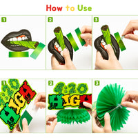 OSNIE 12Pcs Weed Themed Honeycomb Centerpieces Table Toppers Smoking Marijuana Green Pot Leaves Cannabis Stoner 420 Have a Dope Birthday Party Decorations Supplies Photo Booth Props for Adults