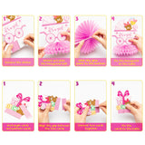 OSNIE 12Pcs It's a Girl Baby Shower Themed Honeycomb Centerpieces Table Topper for Baby Girls Welcome Baby Cutouts Gender Reveal Party Decorations Newborn Baby Party Favors Photo Booth Props (Pink)