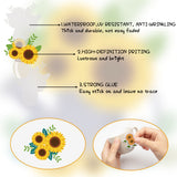 OSNIE 130Pcs Sunflower Gnomes Stickers Décor Honey Jar Bumblebee Daisies Window Stickers Summer Holidays Decals for Home Garden Office Birthday Anniversary Party Supplies Classroom Rewards, 16 Sheets