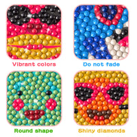OSNIE 12Pcs Summer Beach 5D DIY Diamond Painting Kits for Kids Adult Beginners Under the Sea Ocean Animals Resin Rhinestone Diamond Mosaic Stickers Handmade Digital Paint by Numbers Art Craft Gift Set