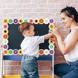 OSNIE 60Pcs Sunflowers Theme Bulletin Board Borders Springtime Flowers Straight Border Trim for Home Nursery School Classroom Wall Chalkboard Whiteboard Display Birthday Party Baby Shower Decoration