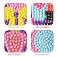 OSNIE 12Pcs 5D Makeup Cosmetics Diamond Painting Stickers Kits, Creative Resin Rhinestone Diamonds Mosaic Stickers, Handmade Digital Paint by Numbers Art Craft Gifts for Kids Adult Beginners