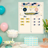 OSNIE Floral Gender Reveal Party Games Navy and Blush Cast Your Vote Poster with Voting Stickers for Team Boy or Team Girl He or She Baby Gender Reveal Party Supplies Baby Gender Announcements Ideas