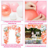 OSNIE 74Pcs Floral Theme Birthday Decoration Supplies Kit , Rose Gold Pink Balloon Arch Garland Happy Birthday Backdrop Banner Cake-shaped Foil Balloons for Birthday Bridal Shower Baby Shower Tea Party