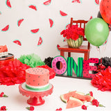 OSNIE Watermelon One Letter Sign Wooden Table Centerpieces One in a Melon Party Decorations for Baby Boys Girls Summer Fruit Watermelon Theme 1st Birthday Milestone Baby Shower Cake Smash Photo Props