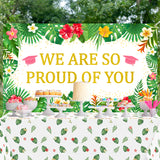 OSNIE We Are So Proud of You Congrats Graduation Party Backdrop Tropical Aloha 2023 GRAD Photography Summer Hawaiian Background Banner for College Prom Graduation Party Decoration Supplies Photo Props