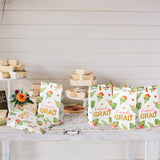 OSNIE 24Pcs Congrats GRAD Party Favors Bags with Stickers Hawaii Tropical Aloha Snacks Candy Party Supplies Summer Flowers Palm Leaves Paper Gift Bags for College Prom 2023 Celebrate Graduation Party