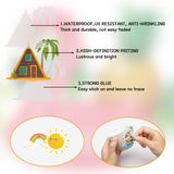 OSNIE 130 Pcs Summer Beach Gnomes Stickers Décor Surf Sunglasses Vacation Scuba Diving Removable Window Stickers Decals for Home Office Birthday Anniversary Party Supplies Classroom Rewards, 16 Sheets