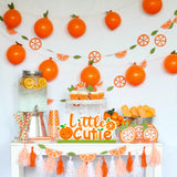 OSNIE Little Cutie Letter Sign Wooden Table Centerpieces Summer Fruit Orange Hey Cutie Tangerine Citrus Themed Party Decor Milestone Cake Smash Photo Prop for Birthday Bridal Baby Shower Fruit Wedding