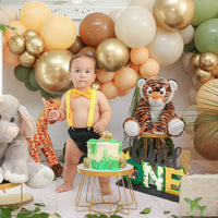 OSNIE Wild One Letter Sign Wooden Table Centerpieces Plaques Tropical Safari Jungle Animal Party Decorations Supplies for Wild One First Birthday Milestone Baby Shower Decor Cake Smash Photo Props