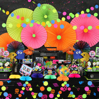 OSNIE 12Pcs 1980s Honeycomb Centerpieces Table Topper Hip Hop Party Decorations and Supplies 80's Retro Table Decor 1980s Party Favors Photo Booth Props for 80’s Themed Nostalgic Party Hip Hop Party