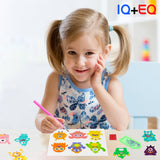 OSNIE 12 Pcs Halloween Monster 5D Diamond Painting Stickers Kit for Kids Adult Beginners Resin Rhinestone DIY Handmade Paint by Numbers Mosaic Stickers Art Crafts for Monster Themed Party Favors