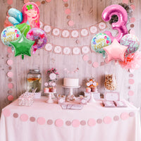 OSNIE Fairy Balloons Party Decorations for 3rd Birthday, 8 Pcs Giant Fairy Star Round Shaped Number Three Foil Mylar Helium Balloons, Fairy Princess Party Decorations Supplies Baby Shower for Baby Girls