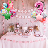 OSNIE Fairy Balloons Party Decorations for 3rd Birthday, 8 Pcs Giant Fairy Star Round Shaped Number Three Foil Mylar Helium Balloons, Fairy Princess Party Decorations Supplies Baby Shower for Baby Girls