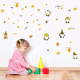 OSNIE 130 Pieces Honey Bee Gnome Stickers Décor Sunflower Honey Jar Bumblebee Mushroom Removable Window Stickers Decals for Home Office Birthday Anniversary Party Supplies Classroom Rewards, 16 Sheets