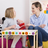 OSNIE 60Pcs Sunflowers Theme Bulletin Board Borders Springtime Flowers Straight Border Trim for Home Nursery School Classroom Wall Chalkboard Whiteboard Display Birthday Party Baby Shower Decoration