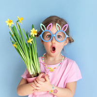 OSNIE Easter DIY Bead Jewelry Making Kit for Kids Girls Bunny Baby Chick Butterfly Flower Bird Frog Radish Charm Beads for Bracelets Rings Necklaces Creativity Beading Kit Art Craft 400Pcs+