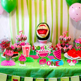 OSNIE 12Pcs Watermelon Honeycomb Centerpieces Table Toppers for Baby Girls One in a Melon Party Decor Summer Fruit Pink Watermelon 1st Party Supplies One Year Old Birthday Party Baby Shower Photo Prop