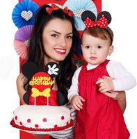 OSNIE Mickey Birthday Cake Topper, Mickey Birthday Party Supplies Inspired Cake Decoration for Mickey Themed Birthday Party Favors Baby Boys and Girls