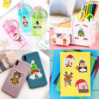 OSNIE 12Pcs Christmas 5D DIY Diamond Painting Kit for Kids Adults Beginners Santa Claus Christmas Tree Gingerbread Snowman Penguin Reindeer Gnome Mosaic Stickers Paint by Numbers Art Craft Gift Set