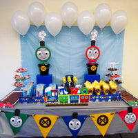 OSNIE Railroad Train Wooden Table Centerpieces Choo Choo Im Two Party Decoration Railway Theme 2nd Birthday Milestone Baby Shower Table Topper Cake Smash Photo Prop Decor for Baby Boys Two Years Old