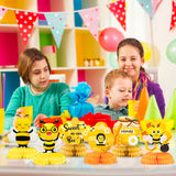 OSNIE 6 Pcs Bumblebee Honeycomb Centerpieces Table Toppers, Bee Themed Honeycomb Stand Party Supplies Table Centerpieces Decor Honey Party Favors Photo Booth Props for Baby Shower Kid’s Birthday