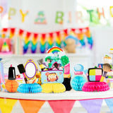 OSNIE 6Pcs Spa Honeycomb Centerpieces Table Topper, 3D Double-Sided Cosmetics Patterns Spa Theme Party Supplies Table Decorations Nail Girl Party Favors Photo Booth Props for Birthday Party Room Décor