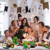 OSNIE 12Pcs Weed Themed Honeycomb Centerpieces Table Toppers Smoking Marijuana Green Pot Leaves Cannabis Stoner 420 Have a Dope Birthday Party Decorations Supplies Photo Booth Props for Adults
