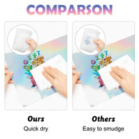 OSNIE 22 Sheets Holographic Sticker Paper for Inkjet Printer & Laser Printer A4 Size Glossy Printable Self-adhesive Waterproof Heat Transfer Vinyl Quick Dry White and Rainbow Sticker(8.3 x11.7 inch)