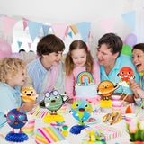 OSNIE 9Pcs Solar System Theme Honeycomb Centerpieces Table Topper Outer Space Party Supplies Cardboard Cutouts Table Decorations Planets Galaxy Photo Booth Props for Kids Birthday Party Baby Shower