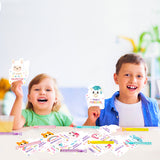 OSNIE 24Pcs Valentine’s Day Gift Cards with Mini Bubble Wands Exchange Gift Animal Unicorn Whale Llama Cat Theme Party Favors Classroom School Rewards Treat Bag Outdoor Play Toys Presents for Kids