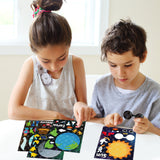 OSNIE 45Pcs Make Your Own Planet Holographic Stickers Games 9 Planets Shiny Solar System Birthday Party Favors Outer Space Make a Face Stickers Mix and Match DIY Art Craft Gifts for Kids School Class