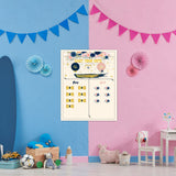 OSNIE Floral Gender Reveal Party Games Navy and Blush Cast Your Vote Poster with Voting Stickers for Team Boy or Team Girl He or She Baby Gender Reveal Party Supplies Baby Gender Announcements Ideas