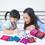 OSNIE 72Pcs Valentines Day Felt Tic Tac Toe Mini Board Game Heart Greeting Cards for Kids  Classic Indoor family Game Classroom Activity Exchange Gifts Prizes School Reward Birthday Party Favors Toys