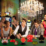 OSNIE 12Pcs Casino Theme Honeycomb Centerpieces Table Toppers Red and Black Poker Party Supplies Decoration Las Vegas Gambling Playing Card Table Decor Photo Prop for School Birthday Casino Game Night