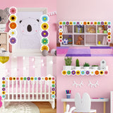 OSNIE 60Pcs Sunflowers Theme Bulletin Board Borders Springtime Flowers Straight Border Trim for Home Nursery School Classroom Wall Chalkboard Whiteboard Display Birthday Party Baby Shower Decoration