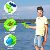 OSNIE 6 Packs Water Guns Water Activated Vests with Goggles, Super Water Blaster Squirt Guns & Target Vests & Eye Protective Goggles, Summer Outdoor Backyard Water Fight Play Fun Toys for Teens Kids